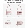 image:imageBAGSMART Cross Body Purse Mini Crossbody Bags for Women Travel Purse Puffy Shoulder Handbag Wallet with RFID Blocking Slots BrownsmallBaby Pink