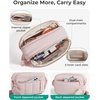 image:imageBAGSMART Cross Body Purse Mini Crossbody Bags for Women Travel Purse Puffy Shoulder Handbag Wallet with RFID Blocking Slots BrownsmallBaby Pink