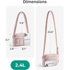 image:imageBAGSMART Cross Body Purse Mini Crossbody Bags for Women Travel Purse Puffy Shoulder Handbag Wallet with RFID Blocking Slots BrownsmallBistro Grey