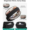 image:imageBAGSMART Cross Body Purse Mini Crossbody Bags for Women Travel Purse Puffy Shoulder Handbag Wallet with RFID Blocking Slots BrownsmallBlack