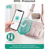 image:imageBAGSMART Cross Body Purse Mini Crossbody Bags for Women Travel Purse Puffy Shoulder Handbag Wallet with RFID Blocking Slots BrownsmallCrystal Blue