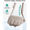 image:imageBAGSMART Cross Body Purse Mini Crossbody Bags for Women Travel Purse Puffy Shoulder Handbag Wallet with RFID Blocking Slots BrownsmallDark Brown