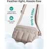 image:imageBAGSMART Cross Body Purse Mini Crossbody Bags for Women Travel Purse Puffy Shoulder Handbag Wallet with RFID Blocking Slots BrownsmallDark Pink
