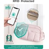 image:imageBAGSMART Cross Body Purse Mini Crossbody Bags for Women Travel Purse Puffy Shoulder Handbag Wallet with RFID Blocking Slots BrownsmallDark Pink1