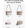 image:imageBAGSMART Cross Body Purse Mini Crossbody Bags for Women Travel Purse Puffy Shoulder Handbag Wallet with RFID Blocking Slots BrownsmallGreen