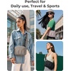 image:imageBAGSMART Cross Body Purse Mini Crossbody Bags for Women Travel Purse Puffy Shoulder Handbag Wallet with RFID Blocking Slots BrownsmallLight Gray
