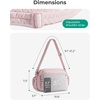 image:imageBAGSMART Cross Body Purse Mini Crossbody Bags for Women Travel Purse Puffy Shoulder Handbag Wallet with RFID Blocking Slots BrownsmallLight Gray1
