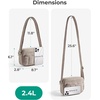 image:imageBAGSMART Cross Body Purse Mini Crossbody Bags for Women Travel Purse Puffy Shoulder Handbag Wallet with RFID Blocking Slots BrownsmallPurple
