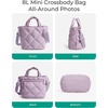 image:imageBAGSMART Crossbody Bags for Women Lightweight Purses for Women Quilted Puffer Tote Handbags for Daily UseShopTravelMist Purple