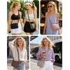 image:imageBAGSMART Crossbody Bags for Women Puffer Crossbody Purses for Women with RFID Blocking Slots Handbags Wallet Small Purse  Travel PurseCrimson Purple