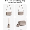 image:imageBAGSMART Crossbody Bags for Women Puffer Crossbody Purses for Women with RFID Blocking Slots Handbags Wallet Small Purse  Travel PurseCrimson Purple