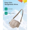 image:imageBAGSMART Crossbody Bags for Women Puffer Cute Bum Bag with Pouch Quilted Hobo Bag for Daily Travel College01jet Black