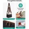 image:imageBAGSMART Double Deck Lunch Bag Women Insulated Reusable Lunch Box Quilted Puffer Lunch Tote with Shoulder Strap Durable Large Lunch Cooler For Work Picnic Travel Meal Prep Flight BlackCamel