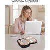 image:imageBAGSMART Electronics Organizer Travel Case Cord Organizer for Women Travel Cable Bag BeigeADouble Layer Beige