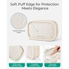 image:imageBAGSMART Electronics Organizer Travel Case Cord Organizer for Women Travel Cable Bag BeigeADouble Layer Beige