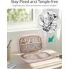 image:imageBAGSMART Electronics Organizer Travel Case Cord Organizer for Women Travel Cable Bag BeigeADouble Layer Pink