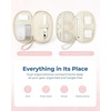 image:imageBAGSMART Electronics Organizer Travel Case Cord Organizer for Women Travel Cable Bag BeigeDouble Layer Beige