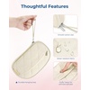image:imageBAGSMART Electronics Organizer Travel Case Cord Organizer for Women Travel Cable Bag BeigeDouble Layer Beige