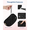image:imageBAGSMART Electronics Organizer Travel Case Cord Organizer for Women Travel Cable Bag BeigeDouble Layer Black