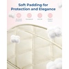 image:imageBAGSMART Electronics Organizer Travel Case Cord Organizer for Women Travel Cable Bag BeigeSingle Layer Beige