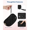 image:imageBAGSMART Electronics Organizer Travel Case Cord Organizer for Women Travel Cable Bag BeigeSingle Layer Black
