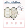 image:imageBAGSMART Electronics Organizer Travel Case Cord Organizer for Women Travel Cable Bag BeigeSingle Layer Black