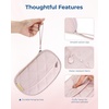 image:imageBAGSMART Electronics Organizer Travel Case Cord Organizer for Women Travel Cable Bag BeigeSingle Layer Pink