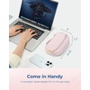 image:imageBAGSMART Electronics Organizer Travel Case Cord Organizer for Women Travel Cable Bag BeigeSingle Layer Pink