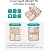image:imageBAGSMART Electronics Organizer Travel Case Cord Storage for Chargers Cables Phones Compact Tech Accessories Pouch PinkBeige