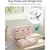 image:imageBAGSMART Electronics Organizer Travel Case Cord Storage for Chargers Cables Phones Compact Tech Accessories Pouch PinkBlack