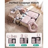 image:imageBAGSMART Exclusive Compression Packing Cubes for Travel with Neck Pillow  6 set travel essentials premium taslan organizer bags for budget airline carryons luggage suitcases closets cruisesCharcoal Grey