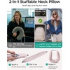 image:imageBAGSMART Exclusive Compression Packing Cubes for Travel with Neck Pillow  6 set travel essentials premium taslan organizer bags for budget airline carryons luggage suitcases closets cruisesBeige