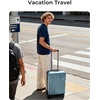 image:imageBAGSMART Expandable Carry On Luggage 22x14x9 Airline Approved Blue  Spinner Wheels TSA Lock Lightweight Hard Shell Suitcase22x14x9 Airline ApprovedAiry Blue