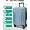 image:imageBAGSMART Expandable Carry On Luggage 22x14x9 Airline Approved Blue  Spinner Wheels TSA Lock Lightweight Hard Shell Suitcase22x14x9 Airline ApprovedAiry Blue