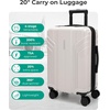 image:imageBAGSMART Expandable Carry On Luggage 22x14x9 Airline Approved Blue  Spinner Wheels TSA Lock Lightweight Hard Shell Suitcase22x14x9 Airline ApprovedBiege