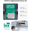 image:imageBAGSMART Expandable Carry On Luggage 22x14x9 Airline Approved Blue  Spinner Wheels TSA Lock Lightweight Hard Shell Suitcase22x14x9 Airline ApprovedBiege