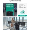 image:imageBAGSMART Expandable Carry On Luggage 22x14x9 Airline Approved Blue  Spinner Wheels TSA Lock Lightweight Hard Shell Suitcase22x14x9 Airline ApprovedBlack