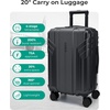image:imageBAGSMART Expandable Carry On Luggage 22x14x9 Airline Approved Blue  Spinner Wheels TSA Lock Lightweight Hard Shell Suitcase22x14x9 Airline ApprovedBlack