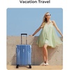 image:imageBAGSMART Expandable Carry On Luggage 22x14x9 Airline Approved Blue  Spinner Wheels TSA Lock Lightweight Hard Shell Suitcase22x14x9 Airline ApprovedBlue