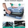 image:imageBAGSMART Expandable Carry On Luggage 22x14x9 Airline Approved Blue  Spinner Wheels TSA Lock Lightweight Hard Shell Suitcase22x14x9 Airline ApprovedBlue