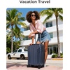 image:imageBAGSMART Expandable Carry On Luggage 22x14x9 Airline Approved Blue  Spinner Wheels TSA Lock Lightweight Hard Shell Suitcase22x14x9 Airline ApprovedDark Blue