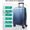 image:imageBAGSMART Expandable Carry On Luggage 22x14x9 Airline Approved Blue  Spinner Wheels TSA Lock Lightweight Hard Shell Suitcase22x14x9 Airline ApprovedGradient blue