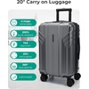image:imageBAGSMART Expandable Carry On Luggage 22x14x9 Airline Approved Blue  Spinner Wheels TSA Lock Lightweight Hard Shell Suitcase22x14x9 Airline ApprovedGray