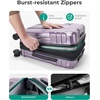 image:imageBAGSMART Expandable Carry On Luggage 22x14x9 Airline Approved Blue  Spinner Wheels TSA Lock Lightweight Hard Shell Suitcase22x14x9 Airline ApprovedLavender Purple