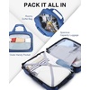 image:imageBAGSMART Expandable Carry On Luggage 22x14x9 Airline Approved Blue  Spinner Wheels TSA Lock Lightweight Hard Shell Suitcase22x14x9 Airline ApprovedNavy Blue