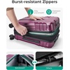 image:imageBAGSMART Expandable Carry On Luggage 22x14x9 Airline Approved Blue  Spinner Wheels TSA Lock Lightweight Hard Shell Suitcase22x14x9 Airline ApprovedPurplish Red