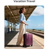 image:imageBAGSMART Expandable Carry On Luggage 22x14x9 Airline Approved Blue  Spinner Wheels TSA Lock Lightweight Hard Shell Suitcase22x14x9 Airline ApprovedPurplish Red