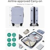 image:imageBAGSMART Expandable Carry On Luggage 22x14x9 Airline Approved Blue  Spinner Wheels TSA Lock Lightweight Hard Shell Suitcase22x14x9 Airline ApprovedPurple