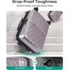 image:imageBAGSMART Expandable Carry On Luggage 22x14x9 Airline Approved Blue  Spinner Wheels TSA Lock Lightweight Hard Shell Suitcase22x14x9 Airline ApprovedRose Purple