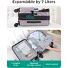 image:imageBAGSMART Expandable Carry On Luggage 22x14x9 Airline Approved Blue  Spinner Wheels TSA Lock Lightweight Hard Shell Suitcase22x14x9 Airline ApprovedRose Purple